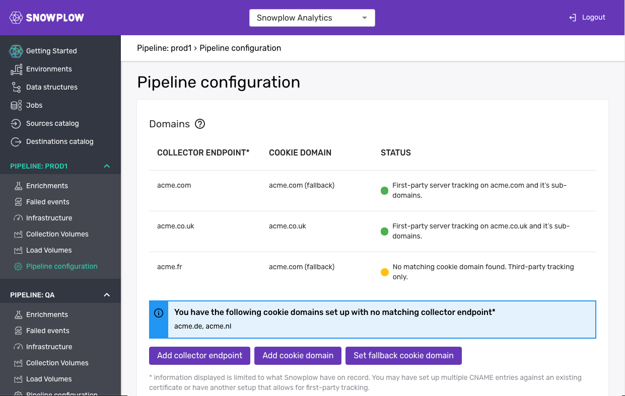 Pipeline configuration screenshot