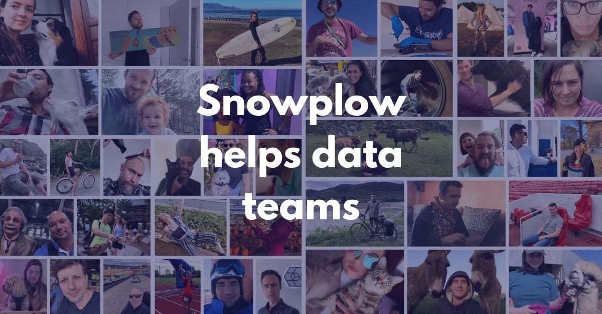 The Snowplow remote team, collage of avatars